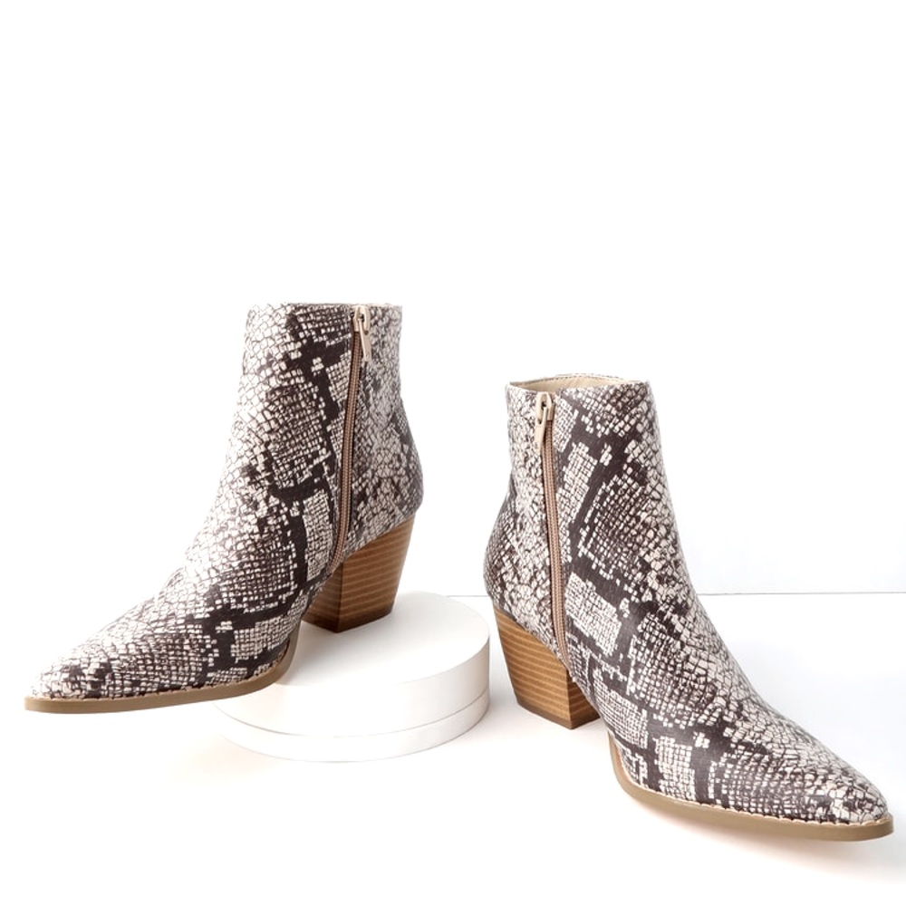 Lulus by Matisse Snake Print Bootie